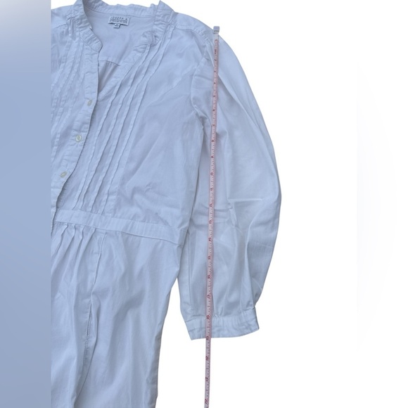 Joseph A White Tunic XL Minimalist Cottagecore Academia Pleated Classic Preppy - Picture 7 of 10